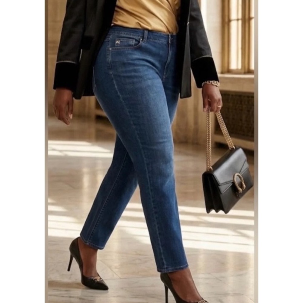Michael Kors Straight Leg Jeans Women 10 Dark Wash Blue PreLoved